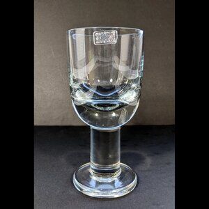 Vintage Krosno Svend Jensen Thor Goblet thick stem wine glass 7.25 in.